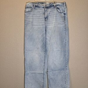 No Boundaries Women's Light Blue Wide Leg Jeans